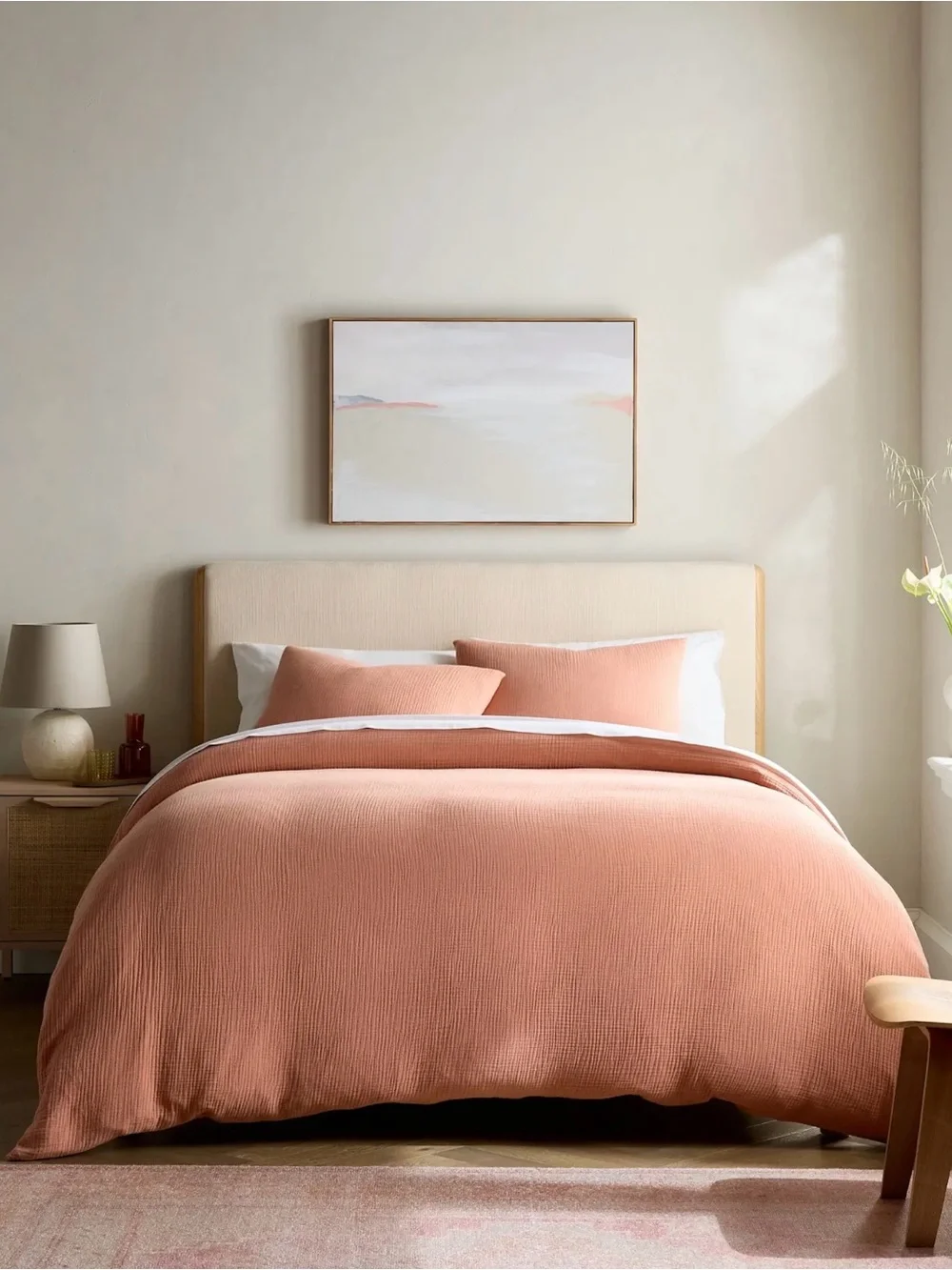 Quince organic cotton gauze duvet cover- Sedona King size